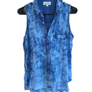 Anthropologie: Cloth + Stone sleeveless tribal print top